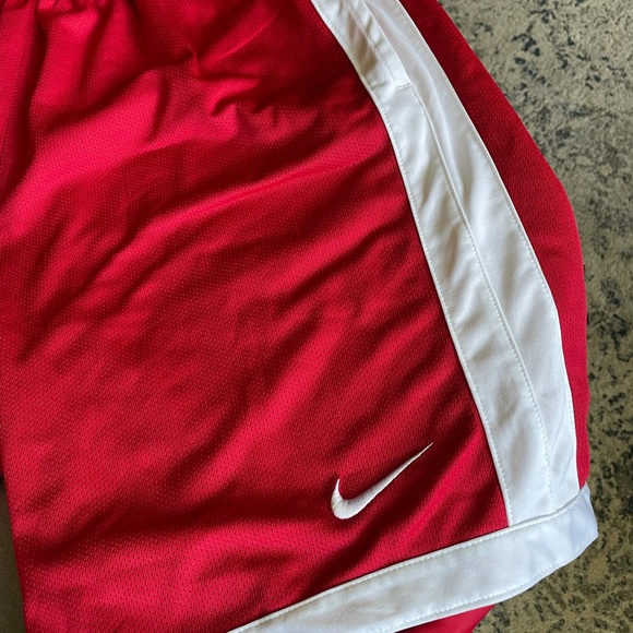 Nike Red & White Mens Mesh Basketball Shorts sz. S - Picture 2 of 5
